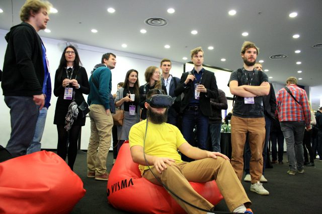 Kolegų sukurtas VR žaidimas, kurį galima buvo išbandyti Agile konferencijoje